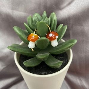 Dangly Mushroom Earrings